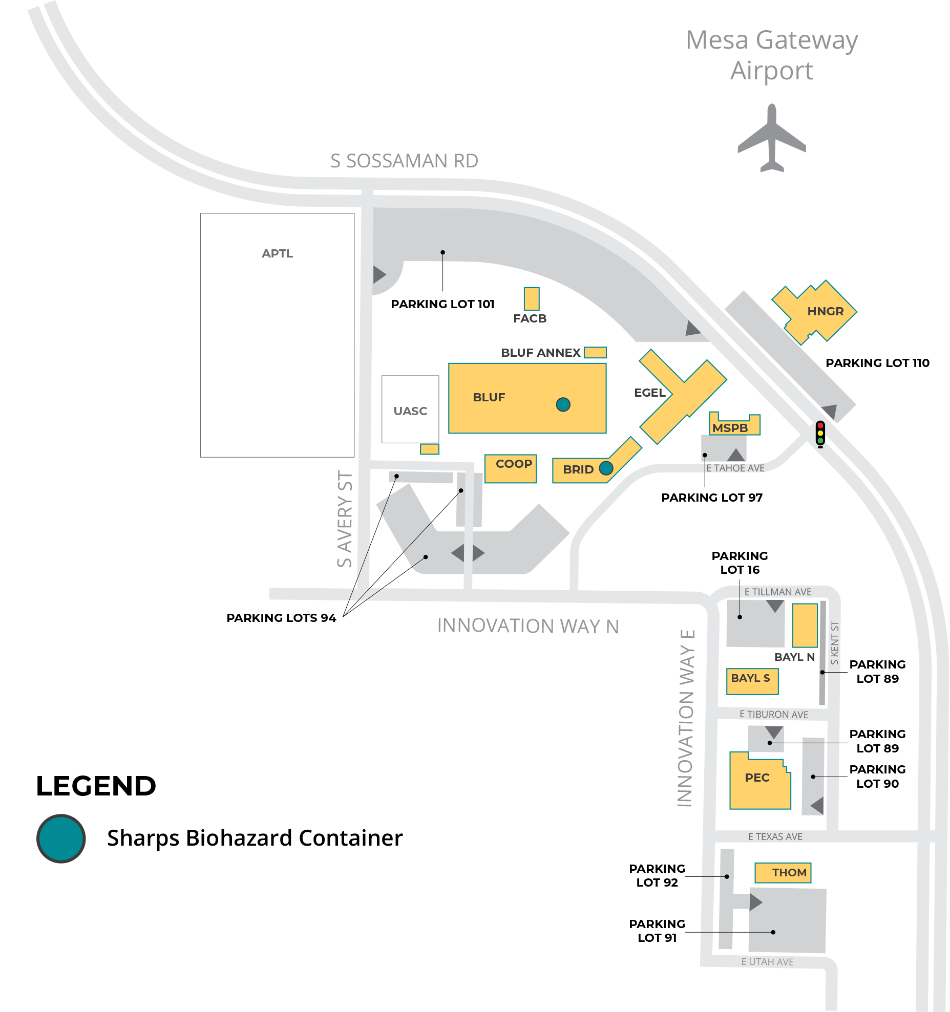 Williams Biohazard Containers Map