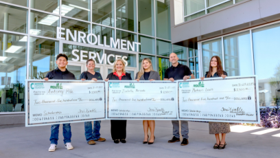Chandler-Gilbert Community College students Anthony Pile, Isabella Mercado and Madison Lewis each received a $2,500 scholarship from the Chandler Chamber of Commerce and Air Products and Chemicals.