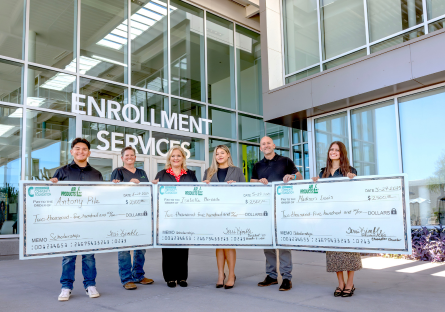 Chandler-Gilbert Community College students Anthony Pile, Isabella Mercado and Madison Lewis each received a $2,500 scholarship from the Chandler Chamber of Commerce and Air Products and Chemicals.